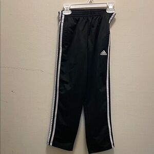 adidas Black Jogger Pants with White Side Stripes